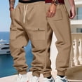 thumbnail image 1 of DODADAWANJ Mens Sweatpants Elastic Waisted Drawstring Baggy Sweatpant with Multi Pockets Loose Fit Cinch Bottom Workout Pants Khaki XXXL, 1 of 9