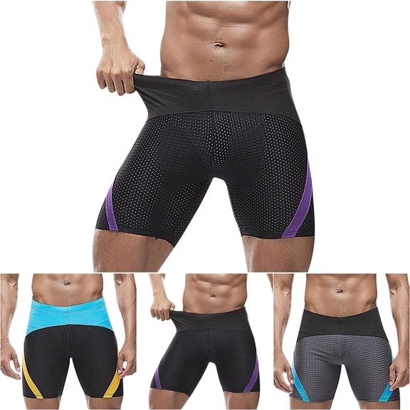 DODADAWANJ Mens Swim Trunks 5 Inch Color Block Print Stretch Swim Beachwear Quick Dry Swimsuit Swimwear for Summer Vacation Gray XXL