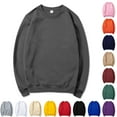 thumbnail image 1 of DODADAWANJ Oversized Sweatshirts for Men Plus Size Long Sleeve Workout Sweatshirt Lightweight Round Neck Pullover Tops Purple XXXL, 1 of 4
