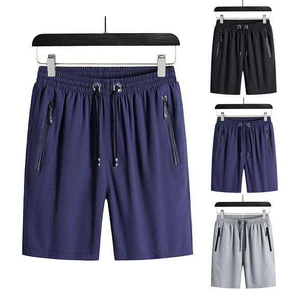 DODADAWANJ Summer Shorts for Men Casual Classic Fit Work Shorts Gym Athletic Shorts with Zipper Pockets Mens Cargo Shorts Clearance Gray XXXXXXXXL