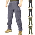 thumbnail image 1 of DODADAWANJ Tactical Cargo Pants for Men Thermal Fleece Lined Workout Cargo Pant with Multi Pockets Big and Tall Wide Leg Military Trainning Trousers Green M, 1 of 5