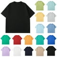 thumbnail image 1 of DODADAWANJ Waffle Knit Tops for Men Oversized Round Neck t sHIRTS Big and Tall Short Sleeve Pullover Top Summer Casual Solid Color Tshirts White XXXXL, 1 of 3