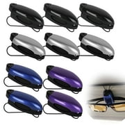 DODAMOUR 10 Pack Car Visor Sunglasses Holder Clip, Car Glasses Holder for Sunglasses Car Storage Accessories, Eyeglasses Mount with Ticket Card Clip