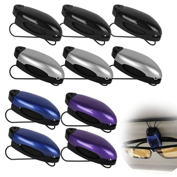 DODAMOUR 10 Pack Car Visor Sunglasses Holder Clip, Car Glasses Holder for Sunglasses Car Storage Accessories, Eyeglasses Mount with Ticket Card Clip