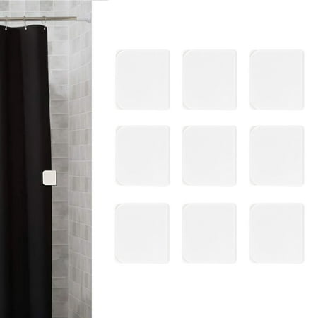 DODAMOUR 10 Pack Shower Splash Clips, Windproof Splash Shower Curtain Clips, Self Adhesive Anti-Splash Shower Splash Protection Guard Clips (White)