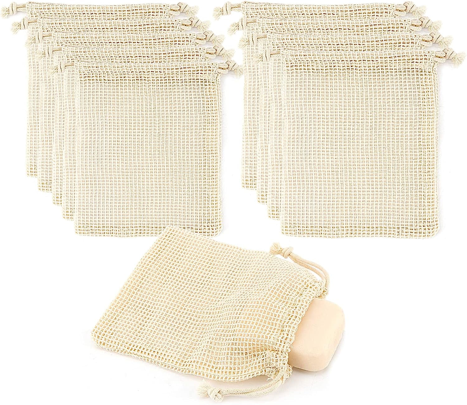 DODAMOUR 10 Pcs Soap Saver Bag, Foaming and Drying Soap Net, Bar Soap