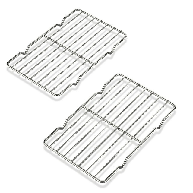 DODAMOUR 2 Pack 8.5" x 5.3" Cooling Rack for Baking, Stainless Steel