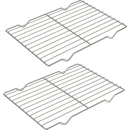 DODAMOUR 2 Pack 8" x 11" Cooling Rack for Baking, Stainless Steel Grill Rack, Baking Rack for Baking Cooking Roasting Oven Use
