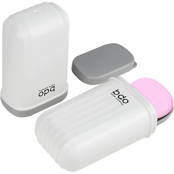 DODAMOUR 2 Pcs Soap Container with Lid, Travel Soap Case, Portable Soap Saver Dish, Plastic Bar Soap Holder for Home Outdoor Camping Gym