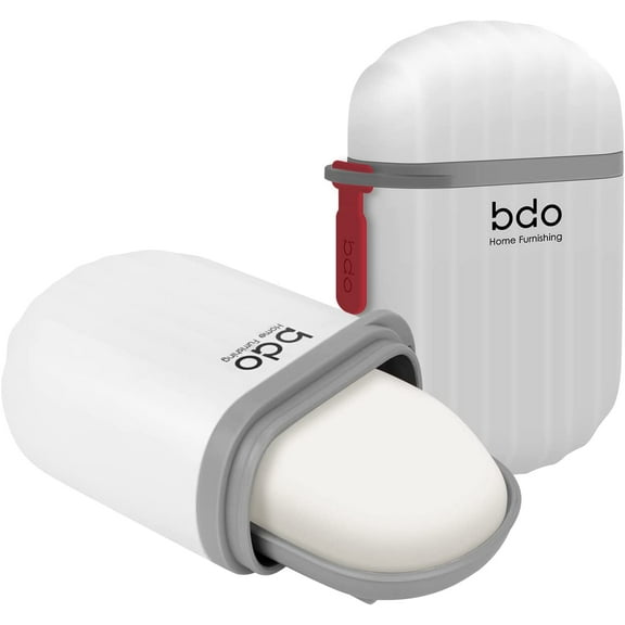DODAMOUR 2 Pcs Travel Soap Container, Portable Soap Dish with Lid, Plastic Bar Soap Holder, for Home Outdoor Hiking Camping (White)