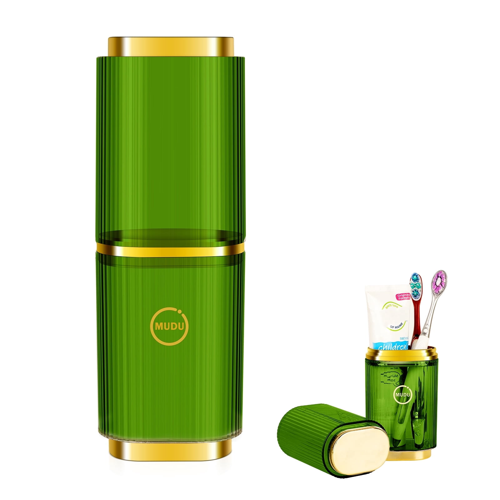 Toothpaste Case Candy DODAMOUR 2 in 1 Travel Toothbrush Cup Case, Portable Toothbrush Holder ...