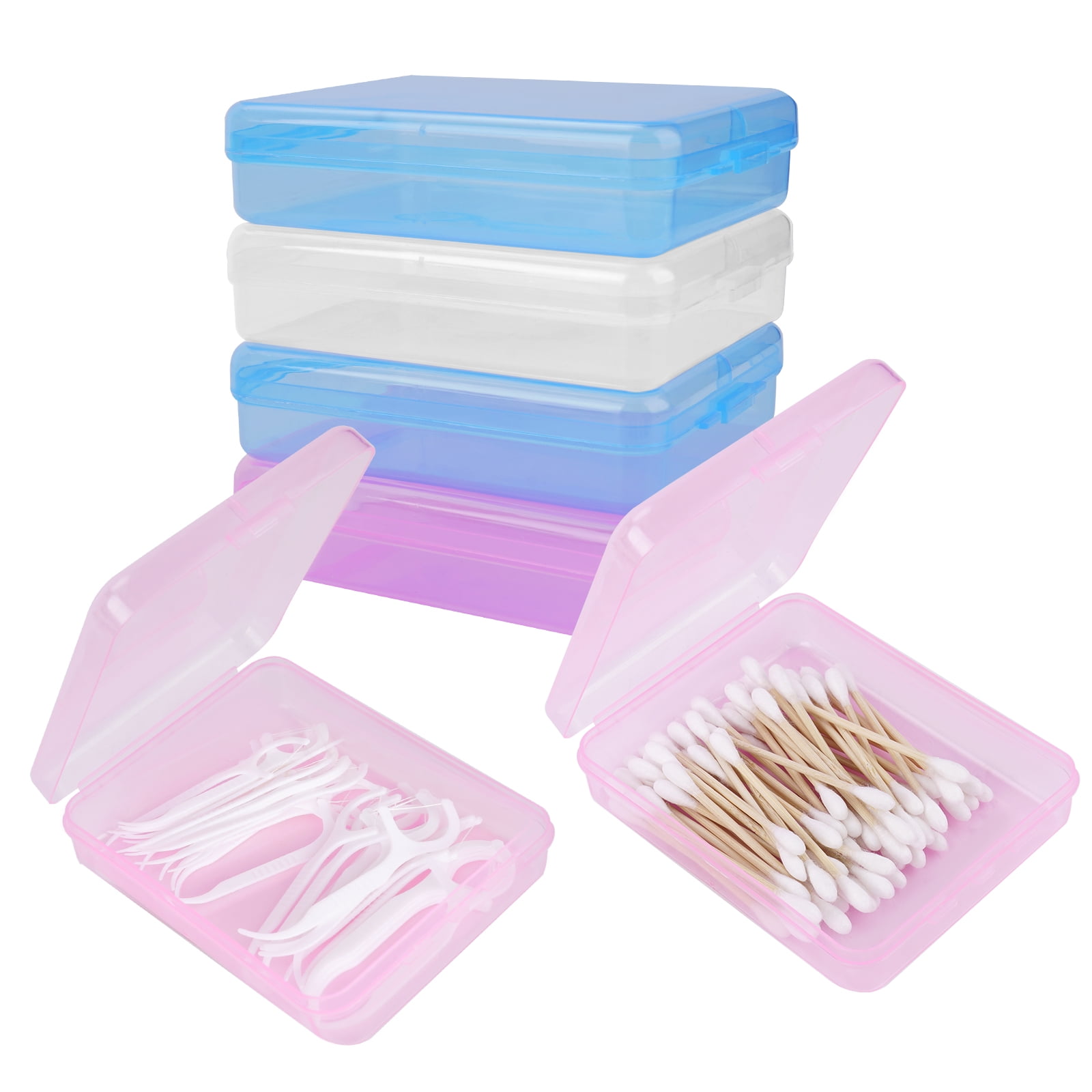 DODAMOUR 6 Pack Portable Hair Tie Organizer with Lid, Travel Cotton ...