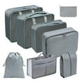 thumbnail image 1 of DODAMOUR 8 Set Packing Cubes for Travel, Luggage Packing Organizers for Women, Mesh Luggage Organizer Bags with Shoe Bag, Cosmetics Bag, Clothing Bag, Accessories Bags (Grey), 1 of 6