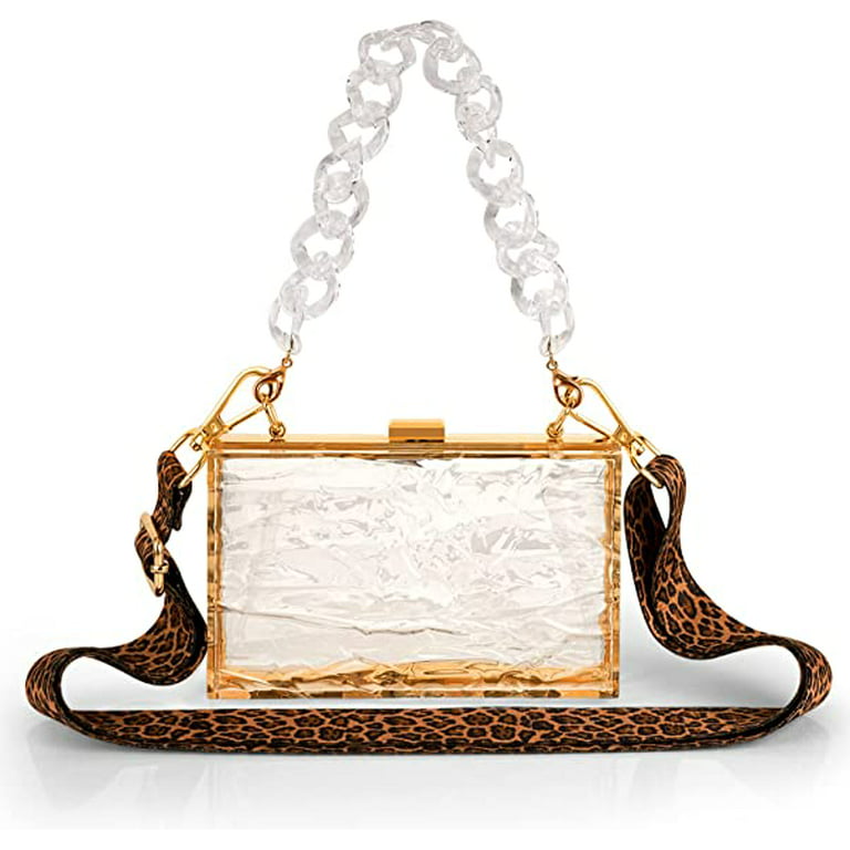 Clear Purse Acrylic Box, Women Evening Clutch Bag, Transparent