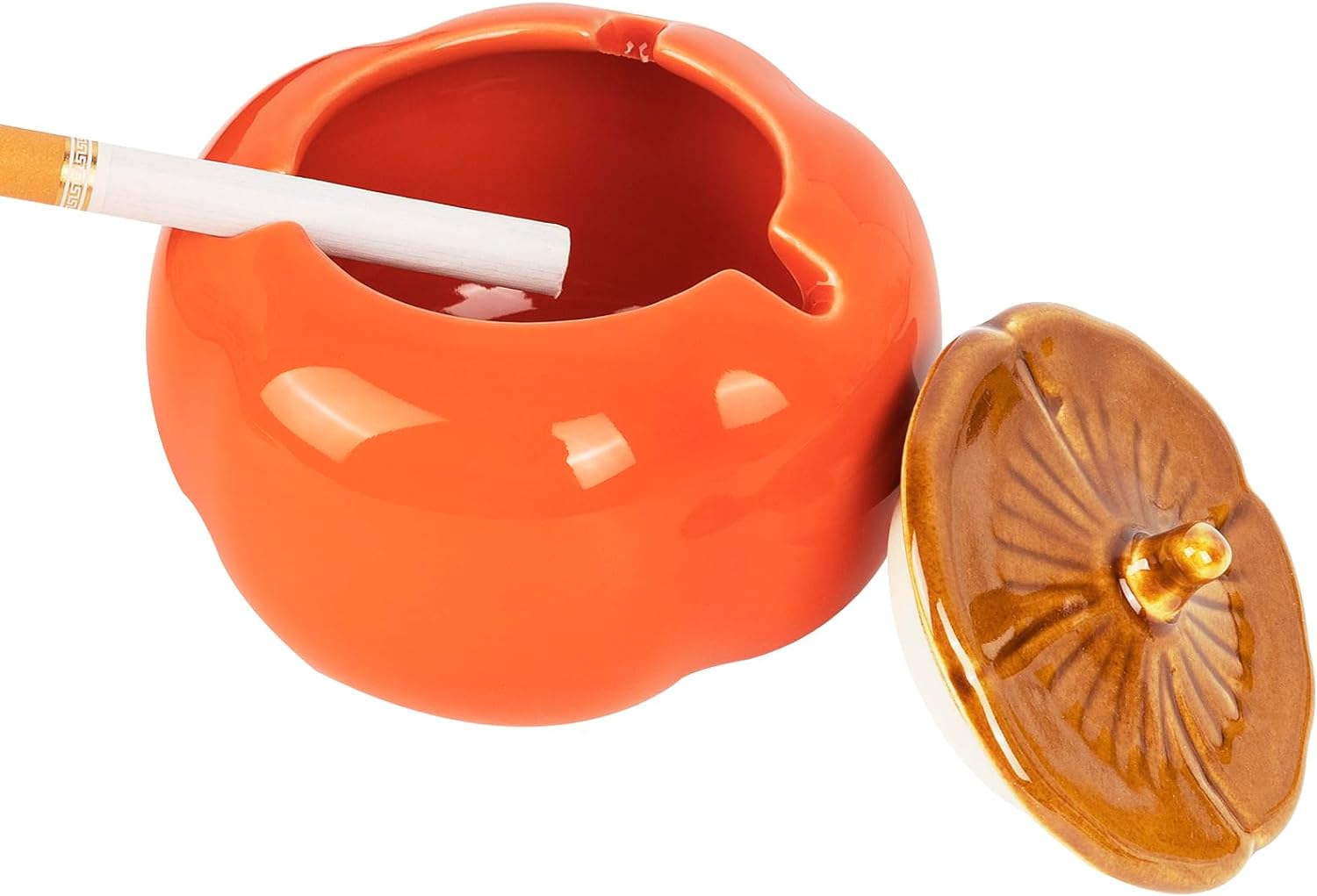 DODAMOUR Cute Ashtray with Lid, Creative Ceramic Cigarette Ashtrays for