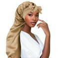 thumbnail image 1 of DODAMOUR Extra Long Satin Bonnet for Women, Adjustable Tie Band, Double Layer Sleeping Cap for Braids & Curly Hair, 1 of 7