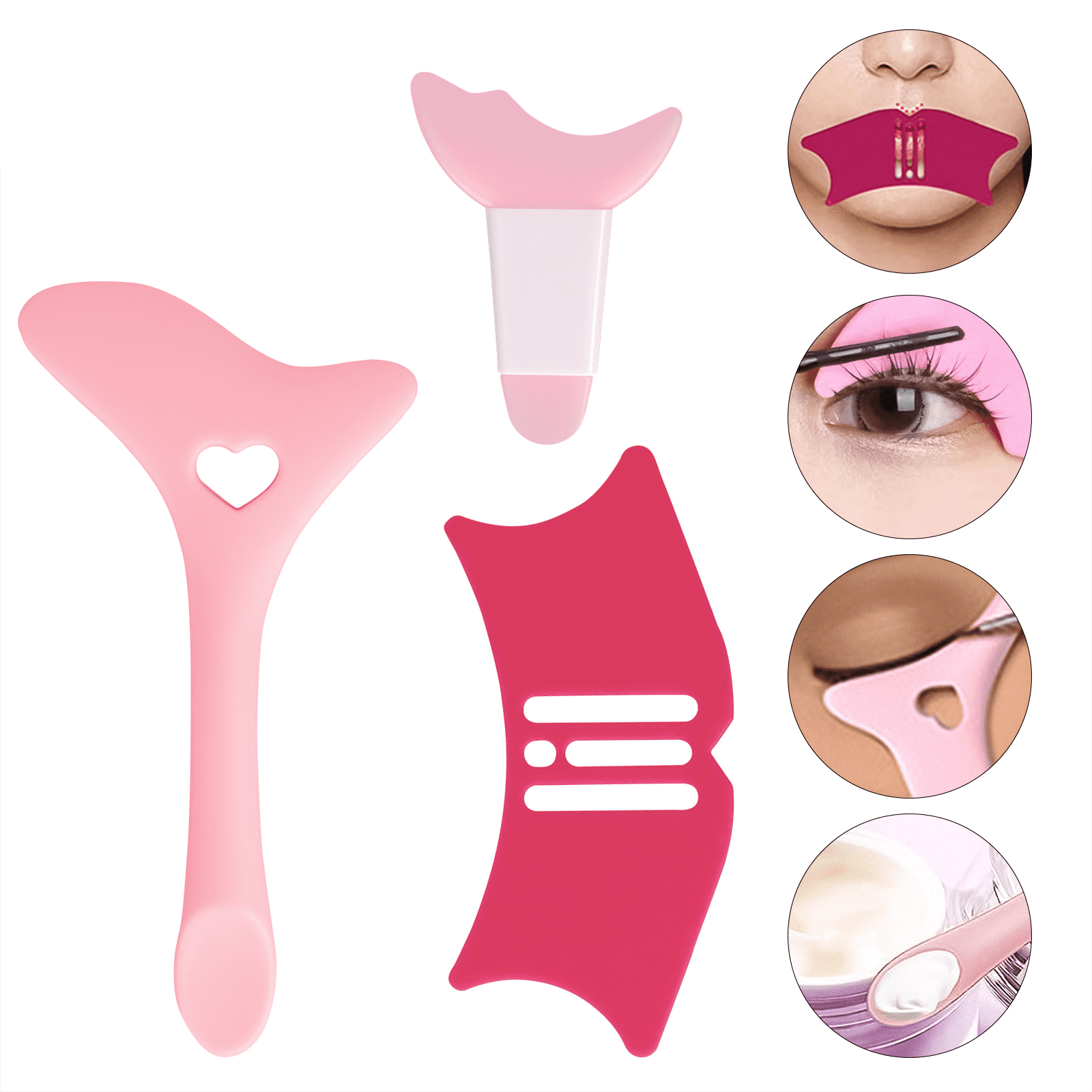 DODAMOUR Eyeliner Stencils Silicone Set, Reusable Winged Tip Eyeliner