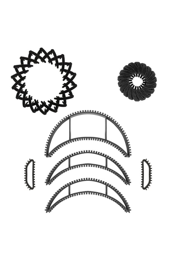 Hair Accessories Set, Hair Bun Invisible False Hair Clip and Hair Bun Maker, Lightweight Tool Volume Fluffy Princess Styling Increased Hair Pad for Women Girls (Black)