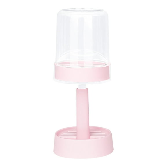 DODAMOUR Plastic Adjustable Toothbrush Holder with Cup, Compatible with Electric & Conventional Toothbrushes (Pink)
