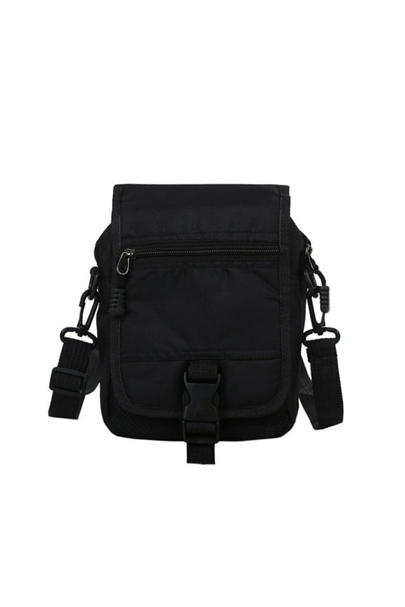 Mini Crossbody Bag for Women Men, Travel Passport Wallet Bag, Cell Phone Crossbody Wallet Purses with Grid Pocket (Black)