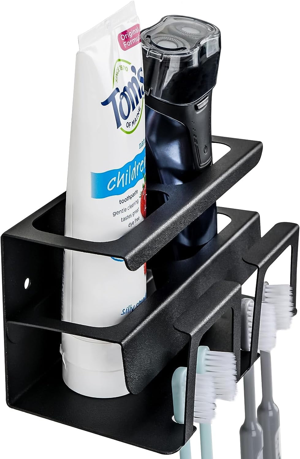 DODAMOUR Self Adhesive Toothbrush Holder, 4 Slots Toothbrush Cup Holder