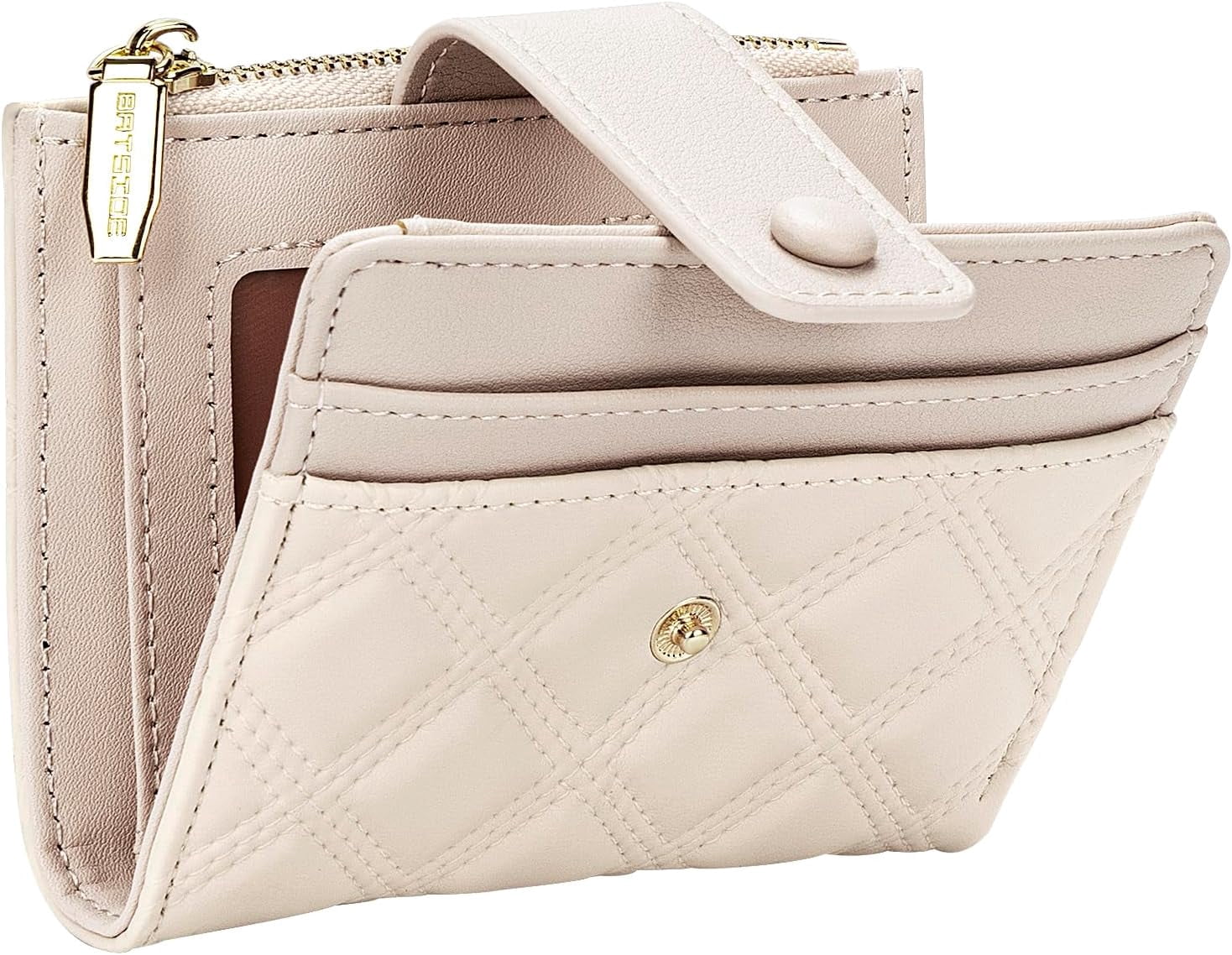 DODAMOUR Small Female Bifold Wallet, Off-White - Walmart.com