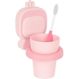 Hanas Travel Toiletries Storage Cup Toothbrush Toothpaste Bathroom Accessories, Size: One size, Pink