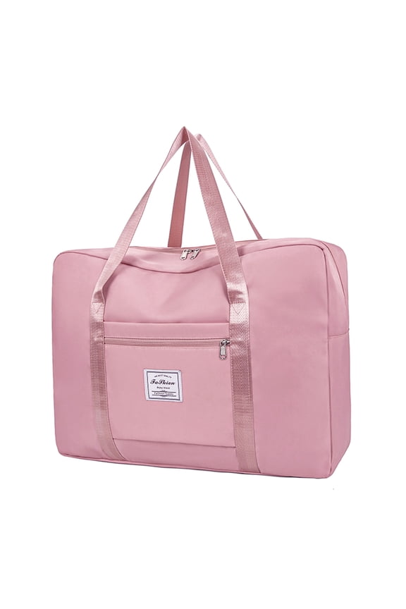 Travel Duffel Bags, Tote Sports Gym Bag  for Women, Shoulder Weekender Overnight Bag with Pocket (Pink)