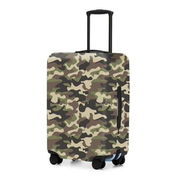 DODAMOUR Travel Luggage Cover Protector, Washable Elastic Suitcase Cover, Luggage Protective Cover for 22-25 Inch Luggage (Forest Camouflage, M)