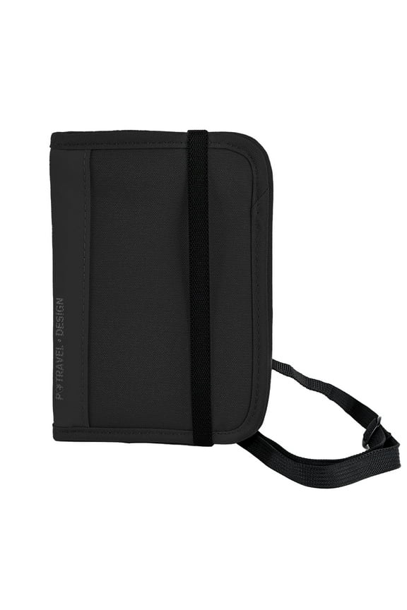 Travel Passport Holder for Neck with RFID Blocking, Pouch Wallet for Men Women, Slim Hidden Passport Wallet for Cash, Credit Cards (Black)