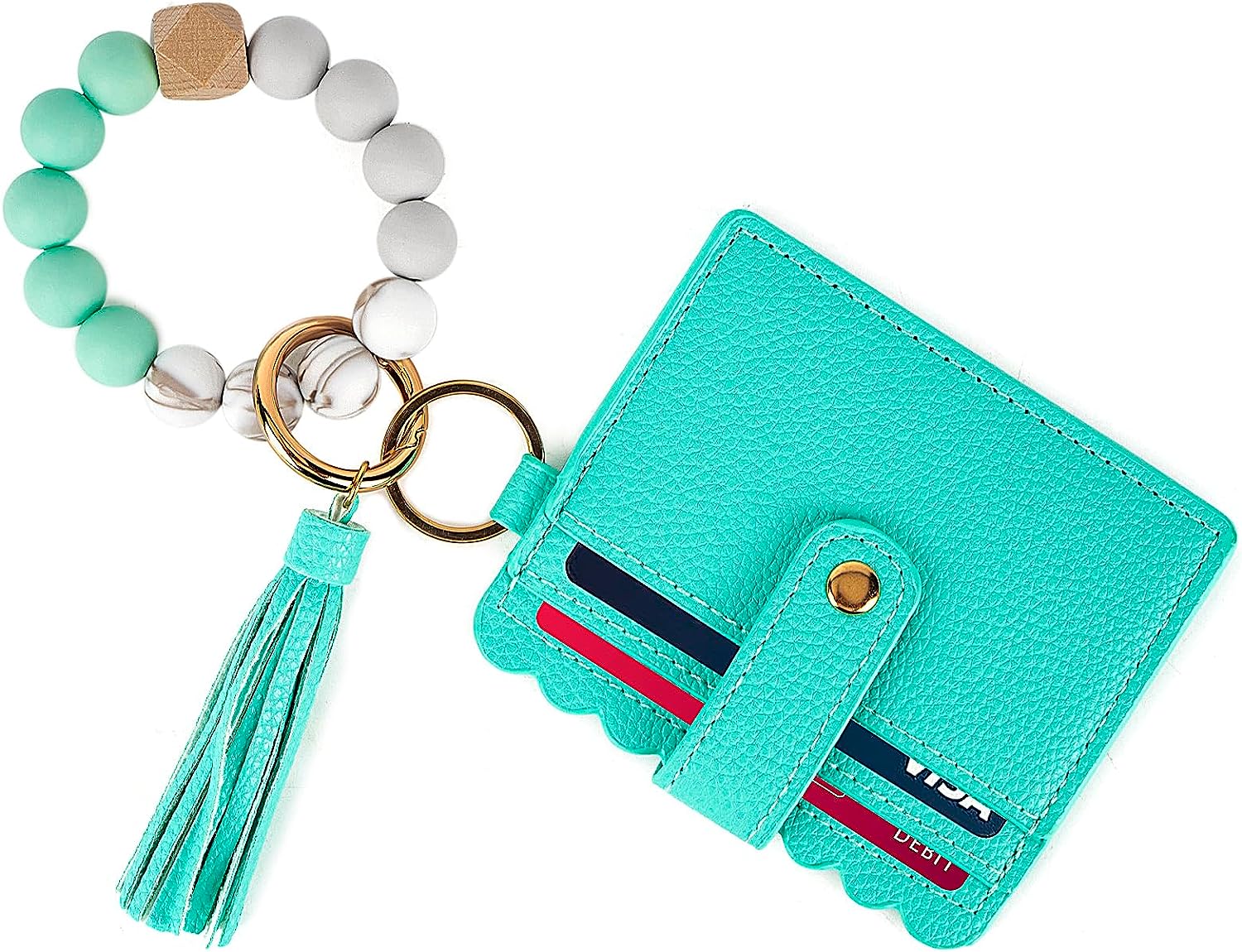 DODAMOUR Wristlet Bracelet Keychain Wallet, Card Holder Wallet