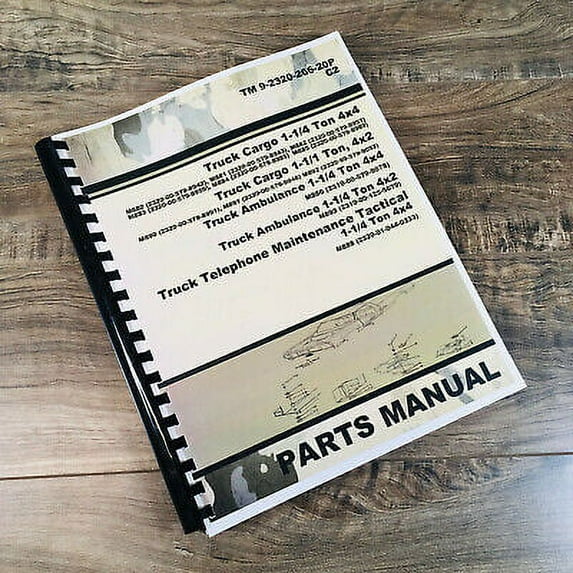 DODGE M886 TRUCK AMBULANCE 1-1/4 TON 4x4 PARTS MANUAL CATALOG BOOK ASSEMBLY