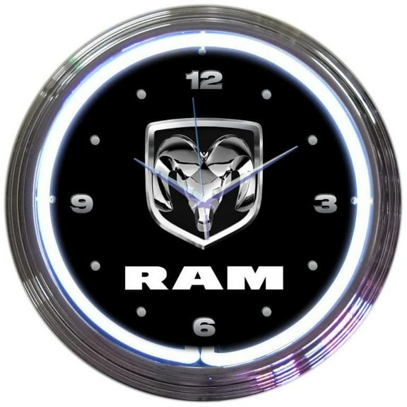 DODGE RAM NEON CLOCK 8RAMXX