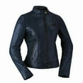 thumbnail image 1 of DODICI Women Fashion Moto Genuine Leather Jacket (Blue, S), 1 of 8