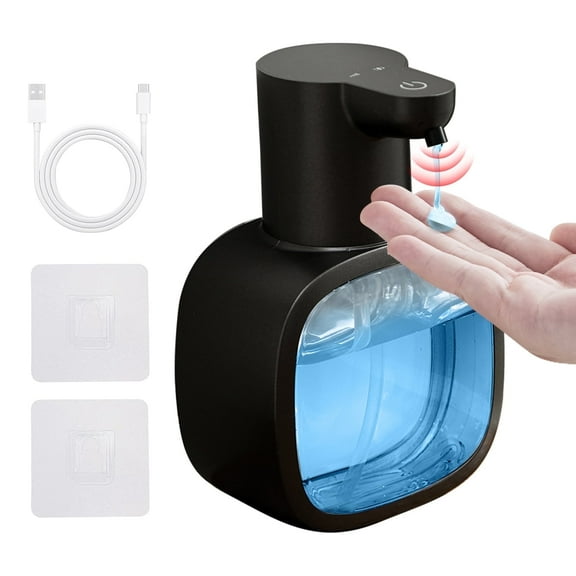 DODO MEKIA Automatic Soap Dispenser, 17oz/500ml Touchless Rechargeable with 4-Level Adjustable & IPX5 Waterproof - Level Display for Wall/Tabletop Use in Bathroom, Kitchen