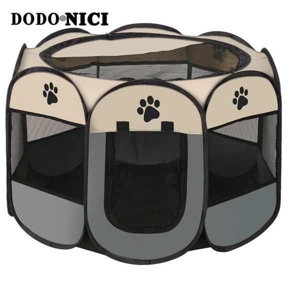 DODO NICI Pet Kennel, Door zipper open, Portable dog Kennel for inner door outdoor, foldable