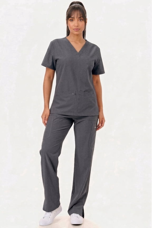 _Scrub_Straight Pants_Dark Gray_2XL_Comfortable Workwear_Breathable