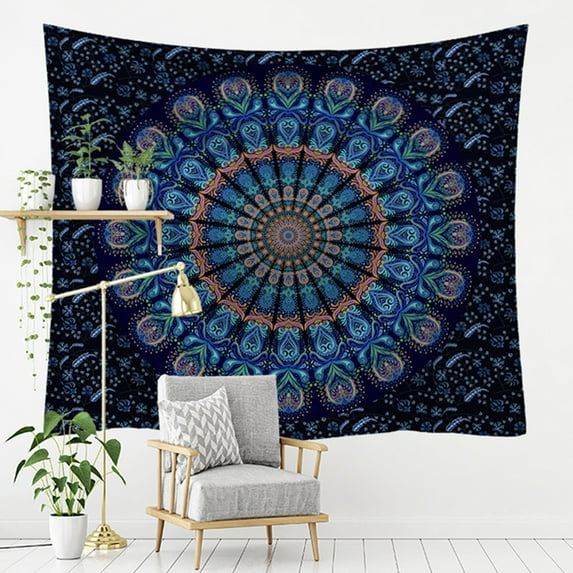 DODOING (10 + Types) Popular Boho Mandala Forest Style Home Living Tapestry Three Size Boho Beach Throw Dorm Room Indian Wall Hanging Art Bedspread Outdoor Picnic Blanket-3 Sizes