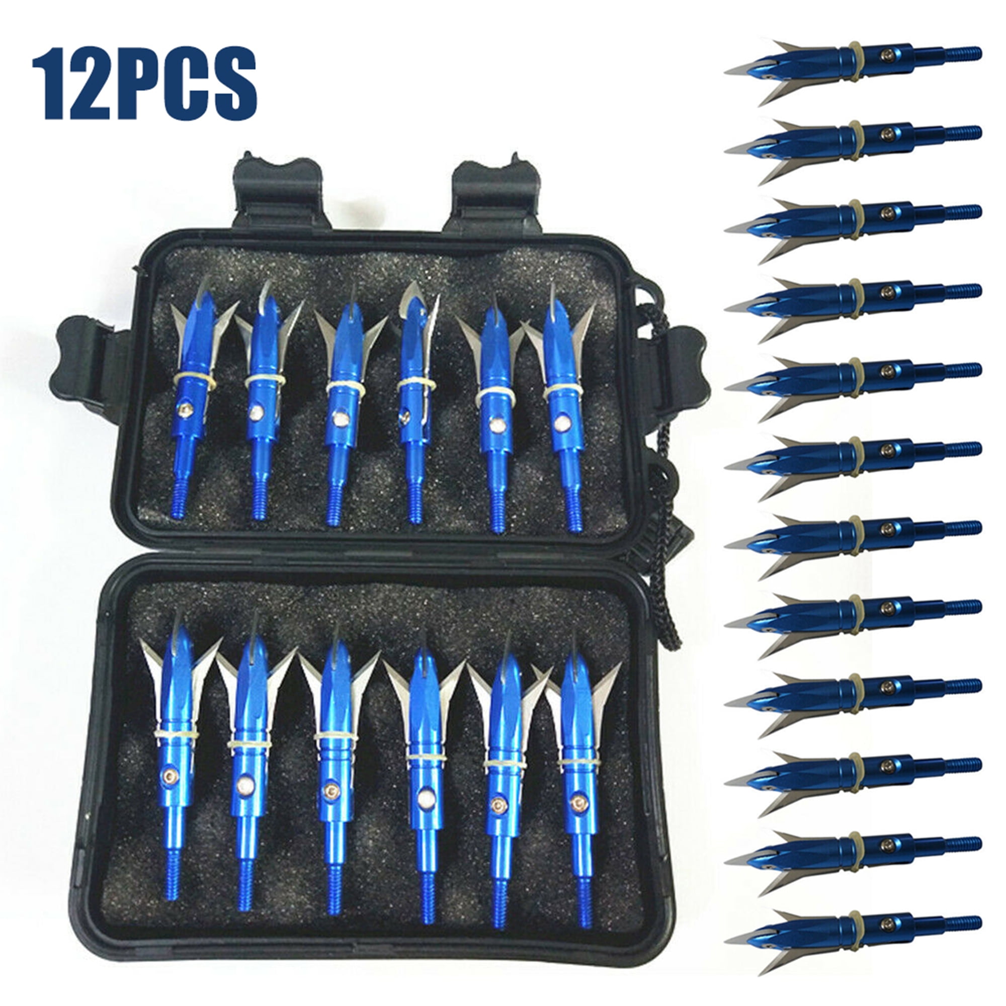 DODOING 12pcs Rage Broadheads 100 Grain Archery Broadheads Hunting
