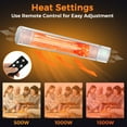 thumbnail image 1 of DODOING Electric Outdoor Heater, Infrared Patio Heater Wall Mounted/Ceiling/Tripod Infrared Heater Outdoor, Adjustable Temperature 1500 Watt Electric Patio Heater, Remote Control, 1 of 7