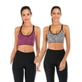 thumbnail image 1 of DODOING 2 Pack Comfort Sport Bra Activewear Fitness Sports Bra Juniors Seamless High Impact Support Workout Yoga Bra Gym, 1 of 6