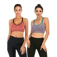 thumbnail image 1 of DODOING 2 Pack Comfort Sport Bra Activewear Fitness Sports Bra Juniors Seamless High Impact Support Workout Yoga Bra Gym, 1 of 6
