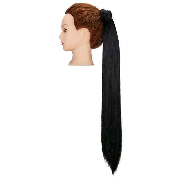 DODOING 20 24 28 Inch Hair Pieces for Women Long Straight/Curly Wave Ponytail Extension Fake Hair Drawstring Ponytails for Black Women Human Hair