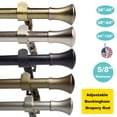thumbnail image 1 of DODOING 5/8" Adjustable Buckingham Drapery Rod 28"-48"/ 48"-84"/ 84"-120" Curtain Rods for Room Divider, Bedroom, Living room, Kitchen, Bathroom, 1 of 8