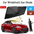 thumbnail image 1 of DODOING Car Windshield Sun Shade Umbrella Foldable Car Sun Shade Umbrella for Car Front Window Protect Vehicle from UV Rays Sun and Heat, Fit Most Vehicles 57 x 31 Sunshade for Cars, SUV, Trucks, 1 of 8