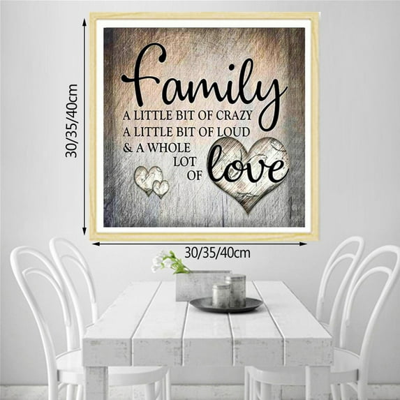DODOING 5D DIY Diamond Painting Family love letter Pattern Cross Stitch Kit Mosaic Home Decor Stickers