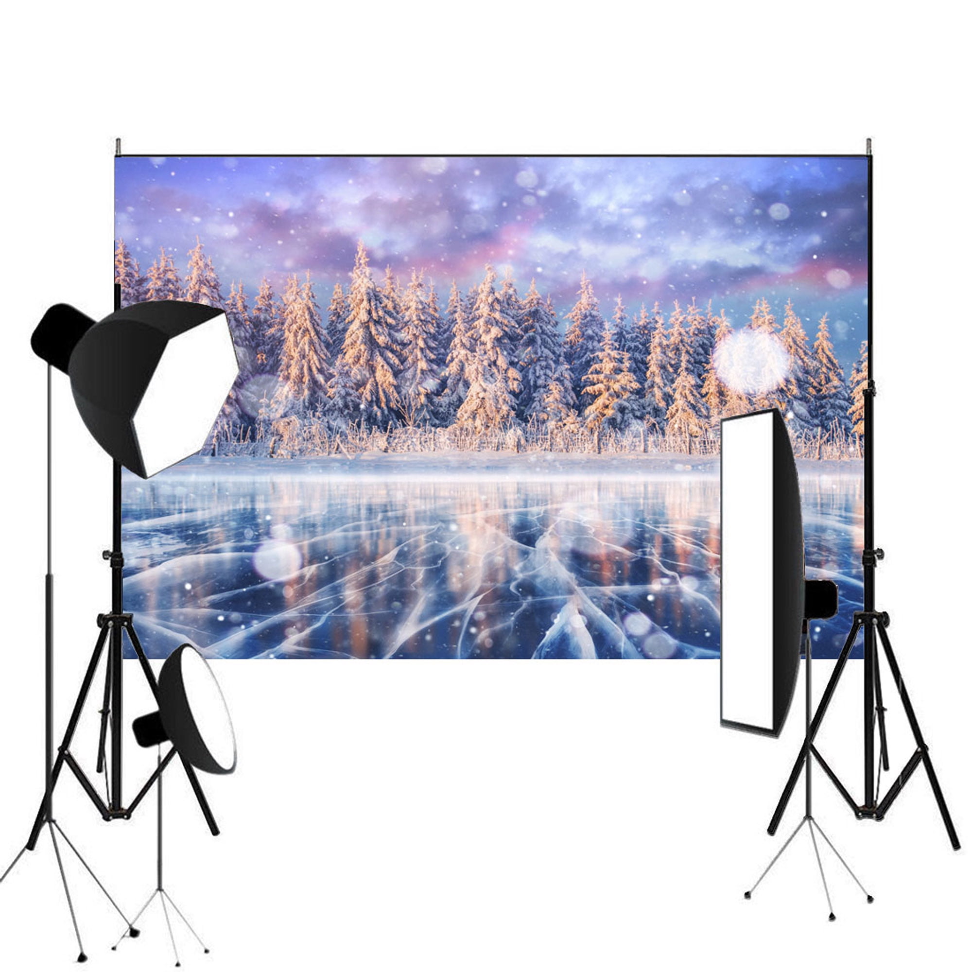 7x5FT Glitter Winter Forest Photography Backdrop Sparkle Snow Natural –   Online Shop