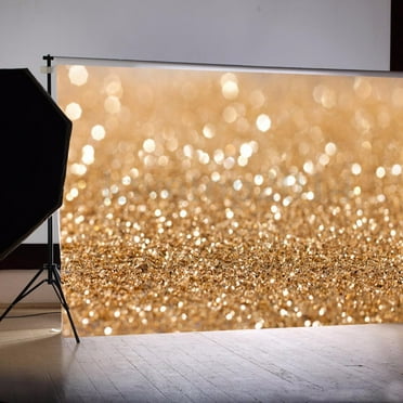 DODOING 7x5 ft Photography Vinyl Backdrop Background Gold Silver Bokeh/ Gold Glitter Photo Video Studio Props Colorful Brick Wall Wooden Wall Floor