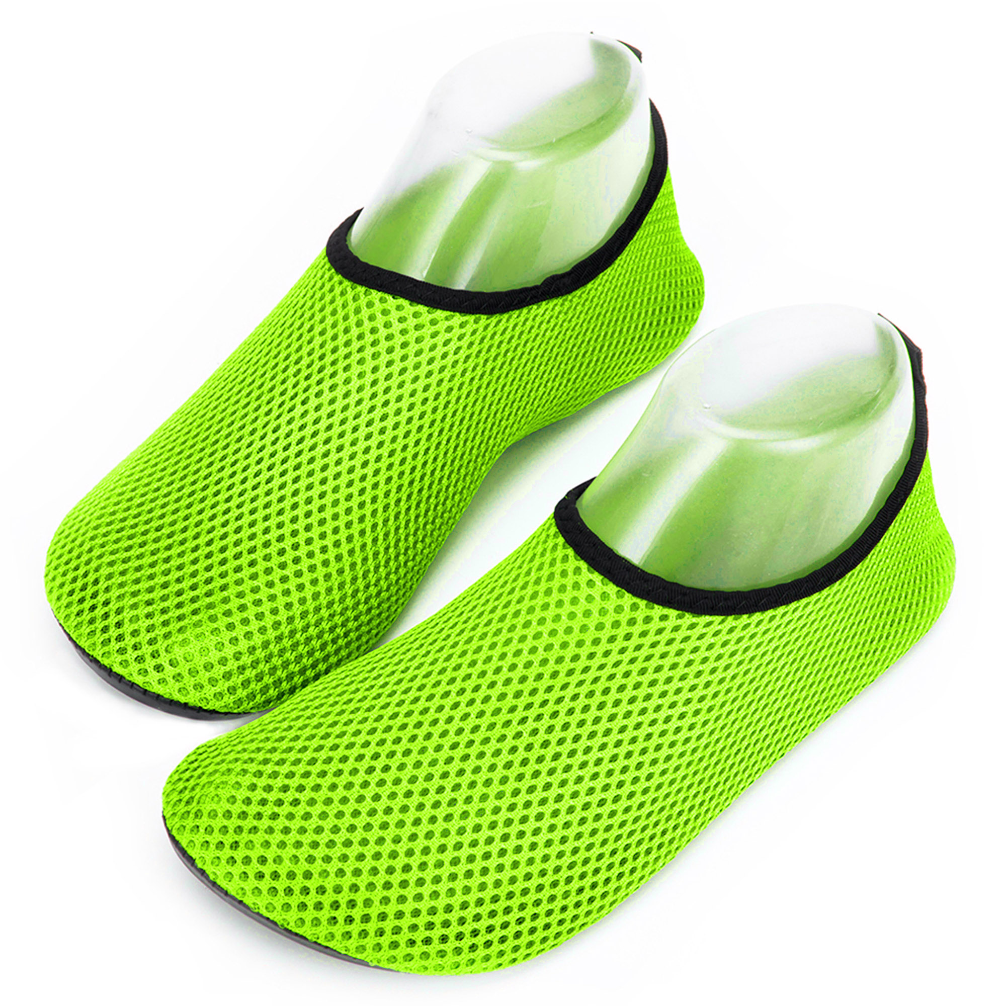 DODOING Barefoot Water Skin Shoes Summer Mesh Water Sports Shoes Unisex Beach Yoga Diving Aqua Socks Non Slip Surfing Swimming Quick-drying Pool Beach Shoes, Black/ Green/ Rose Red/ Blue - image 1 of 8