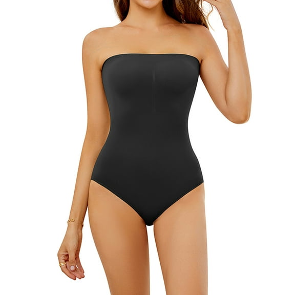 DODOING Bodysuit Shapewear for Women Tummy Control Seamless Sleeveless V-Neck Camisole Slimming Jumpsuit Panties Tops